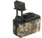 Softair.Zone M249/MK46 1500 Schuss elektrisches Box Mag Camo